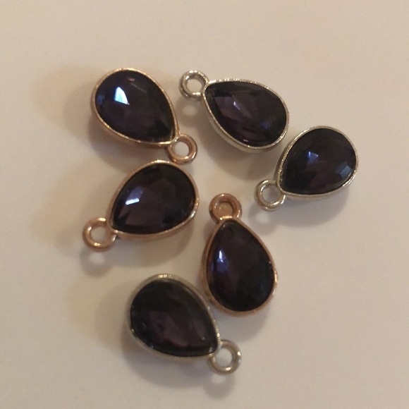 1pc NEW Faceted Stone Bezel Teardrop Multi Oval DIY Fashion Jewelry Pendants - Picture 15 of 16